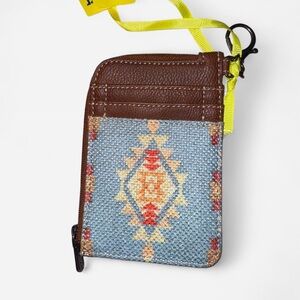 Wrangler Leather Wristlet Card Holder Aztec Print